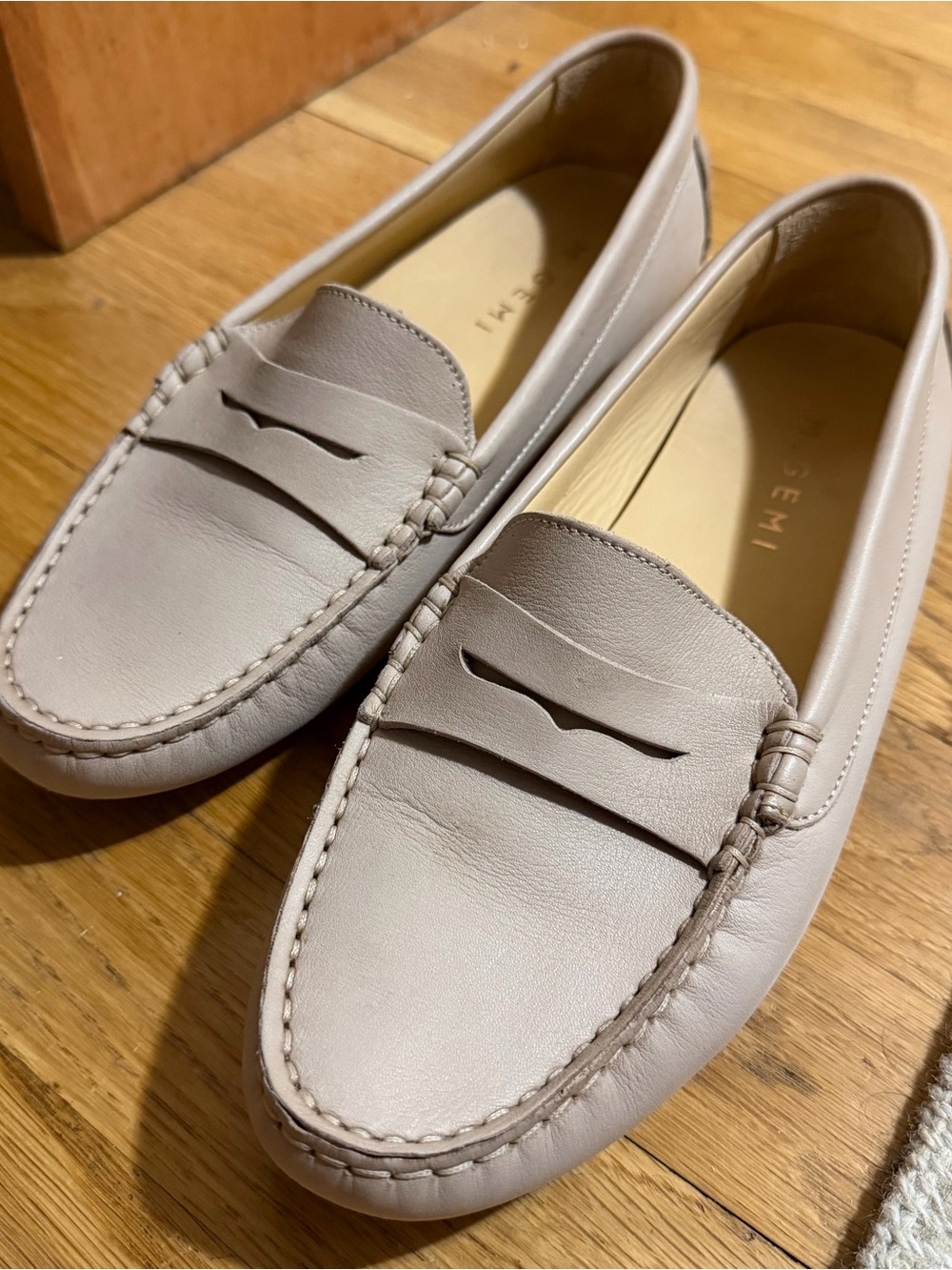 M. Gemi The Pastoso Penny Loafers in Beige Taupe